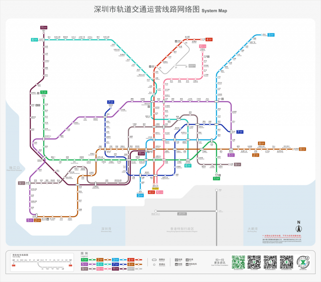 深圳最新版地铁线路图,全新出炉的深圳地铁线路图震撼亮相！