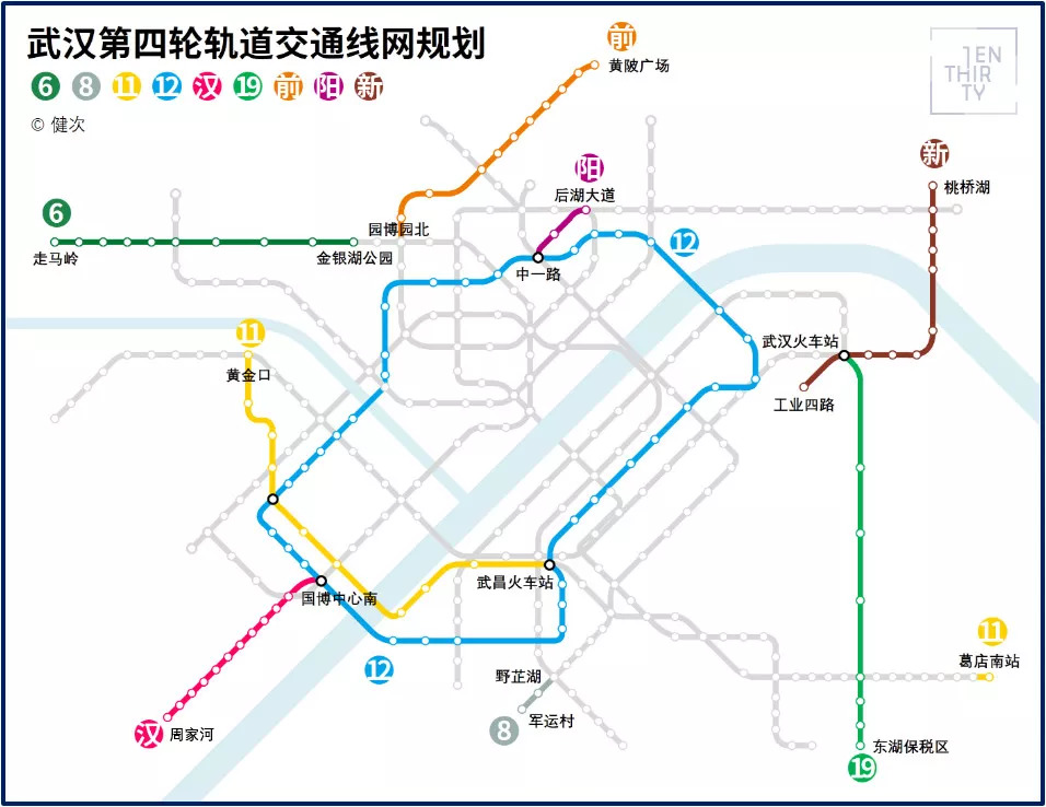 武汉最新地铁图｜武汉地铁最新线路图揭晓